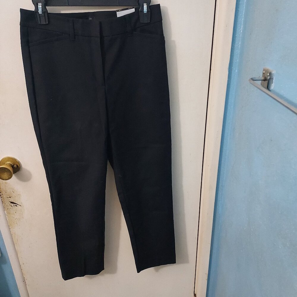 NWT, White House Black Market, Slim Ankle Pant, Black, Women's, 4 Regular